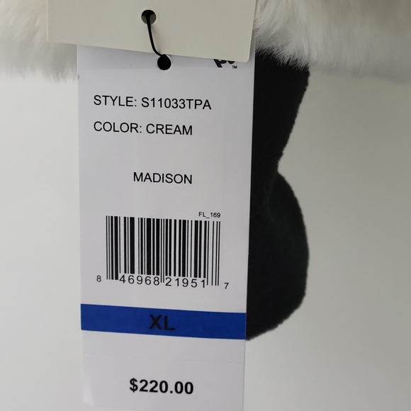 S13 Madison Cream Faux Fur Quilted Puffer Coat Women's XL - Picture 14 of 16